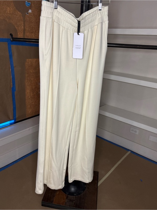 Varley Pants - Varley Cream DoubleSoft Elastic Waist Pants